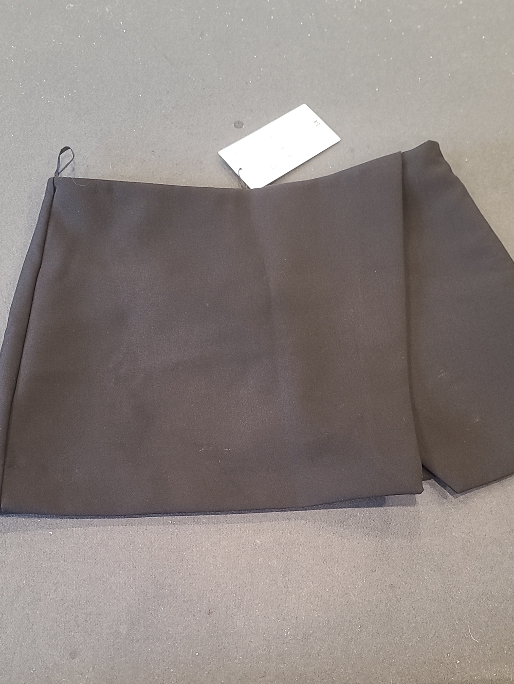 NWT Zara Black Mini Skort with Subtle Wrap Detail Medium